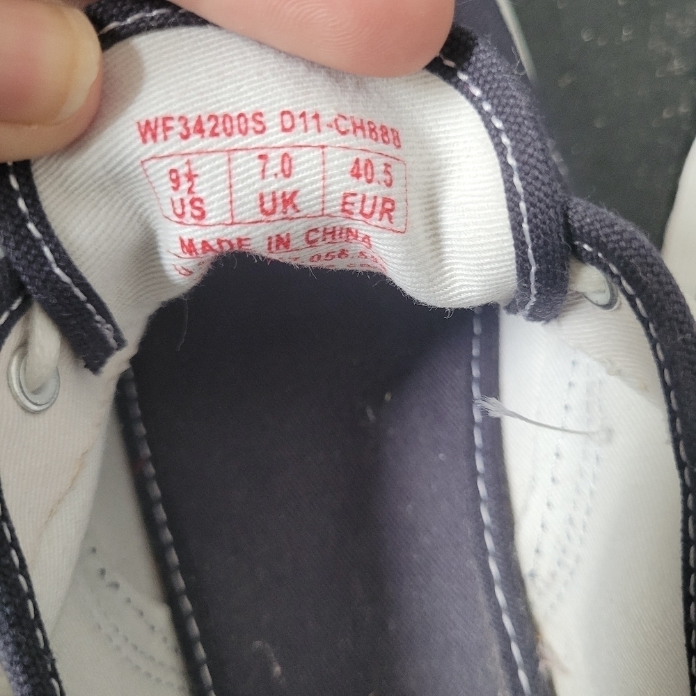 Keds Navy Canvas Sneakers with White Soles and Laces - Picture 7 of 8